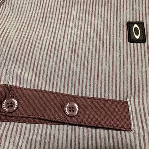 Oakley gray and burgundy polo